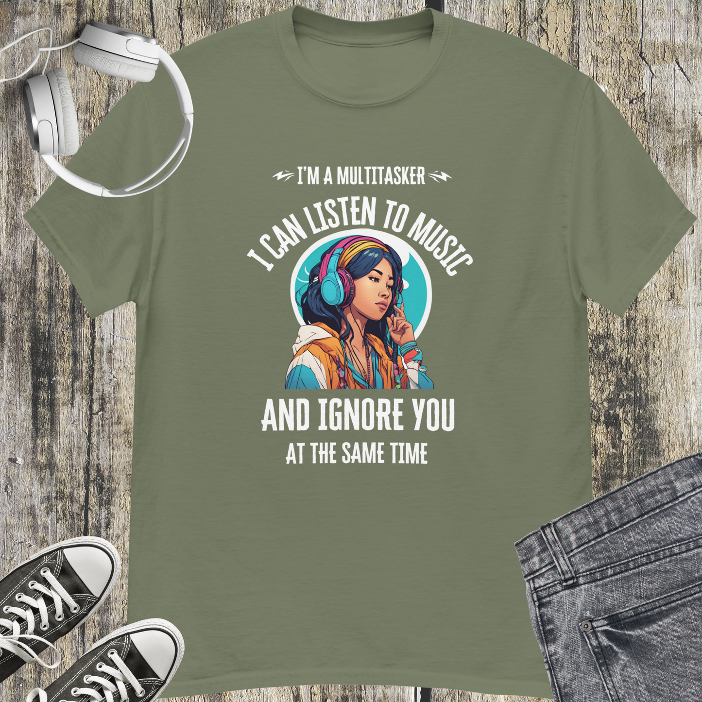 I'm a multitasker Unisex tee || Happiness and Music Merch