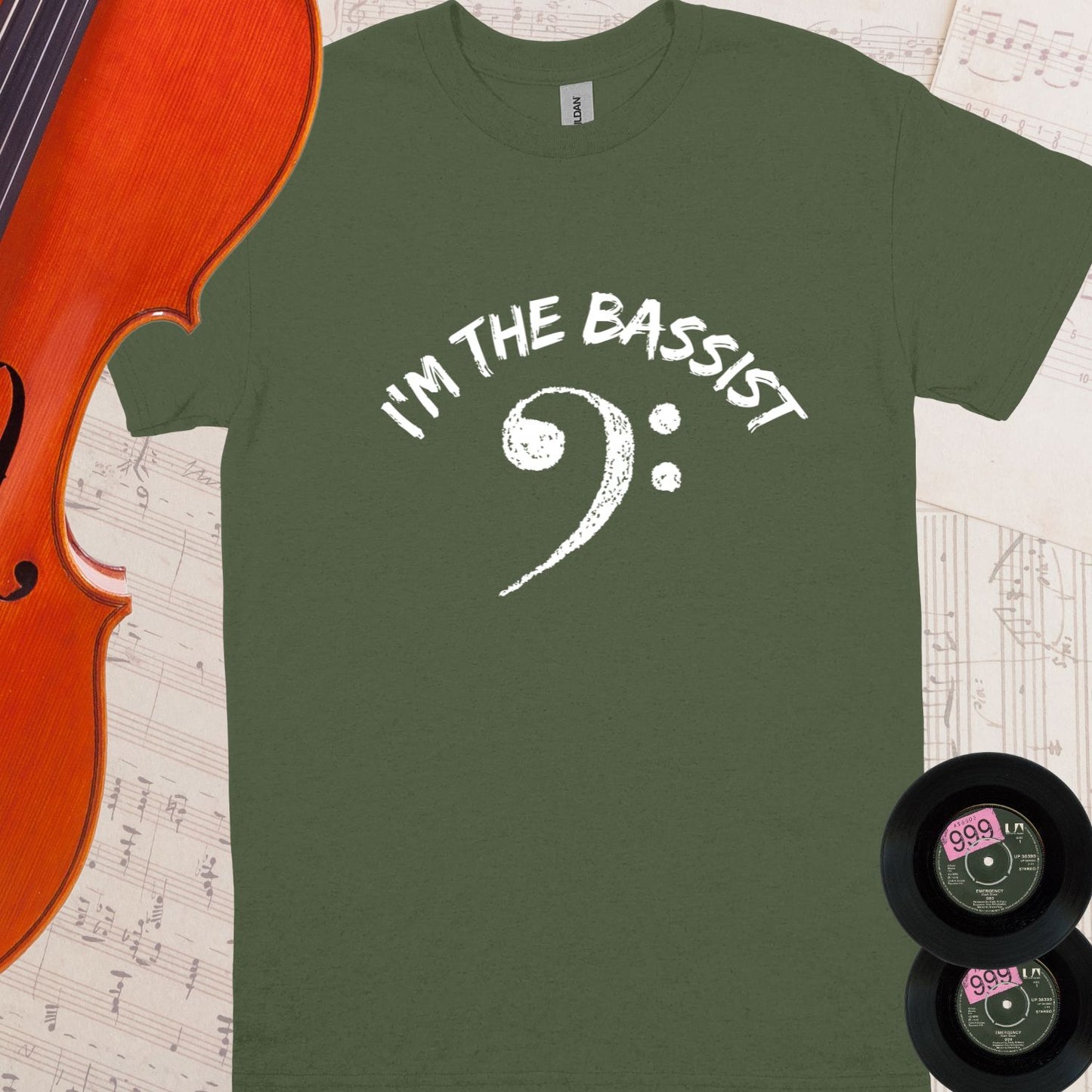 I'm the Bassist Unisex classic tee || Happiness and Music Merch