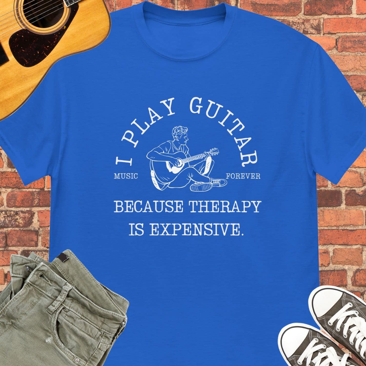 I Play Guitar Unisex tee || Happiness and Music Merch