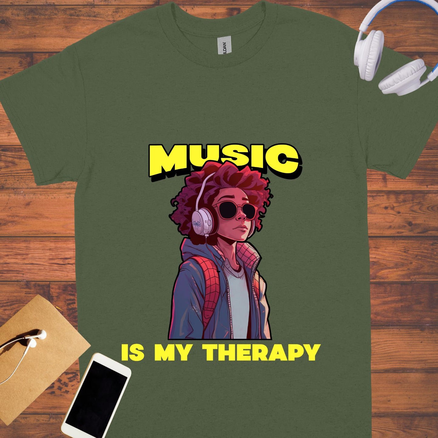Music is my therapy Unisex tee || Happiness and Music Store