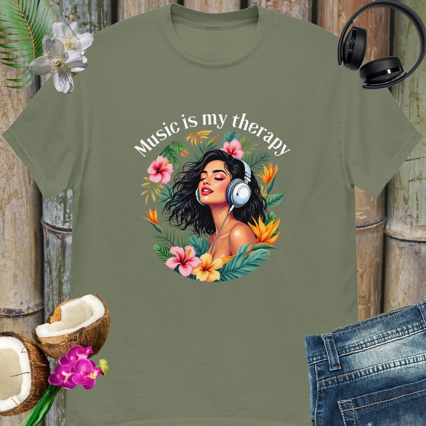 Music is my Therapy Unisex tee 3 || Happiness and Music Merch