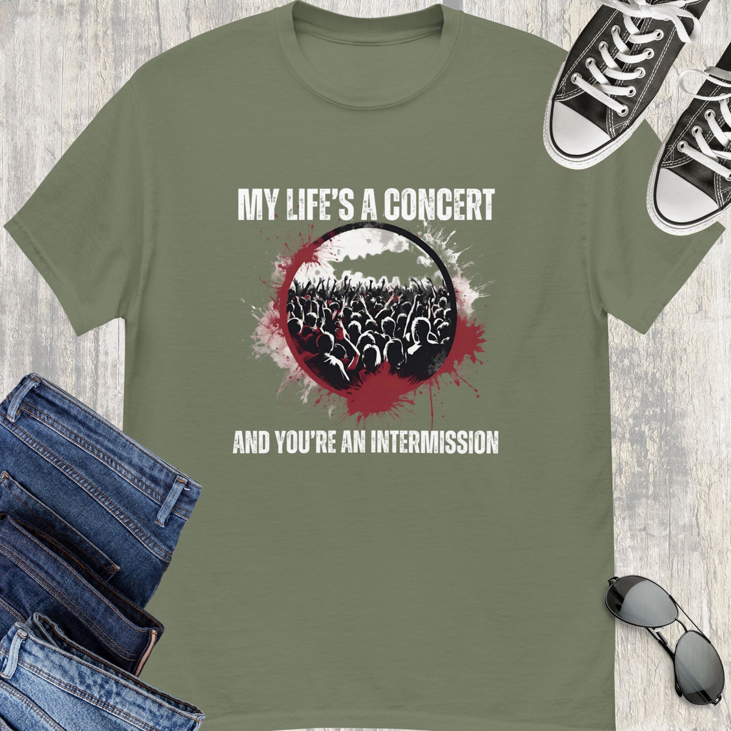 My life’s a Concert Unisex tee || Happiness and Music Merch