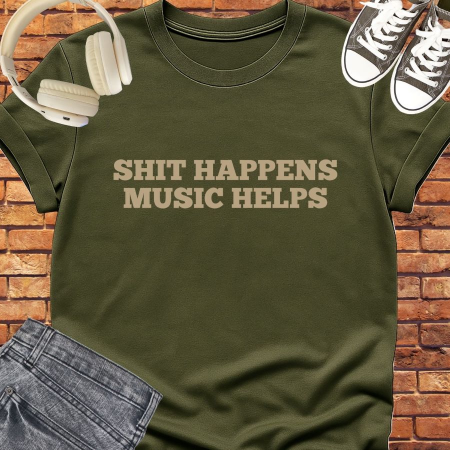 Music Helps tee || Happiness and Music Merch