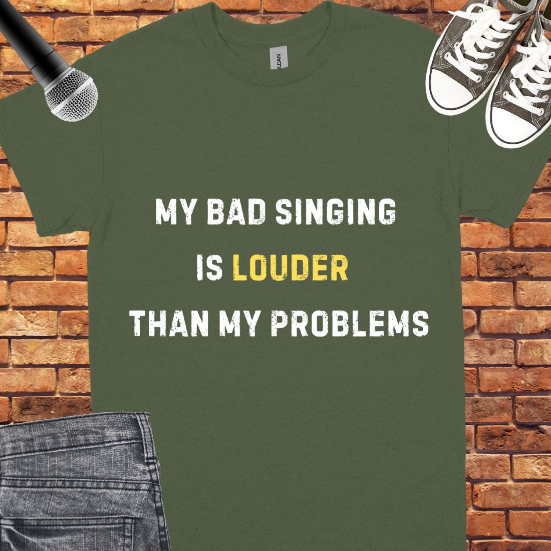 My bad singing is louder Unisex tee || Happiness and Music Merch