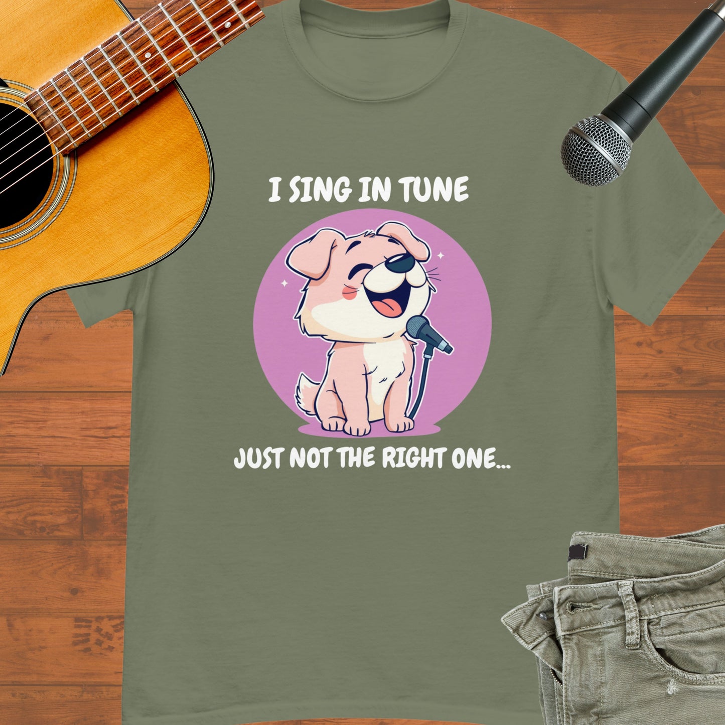 I Sing in Tune Unisex tee || Happiness and Music Merch