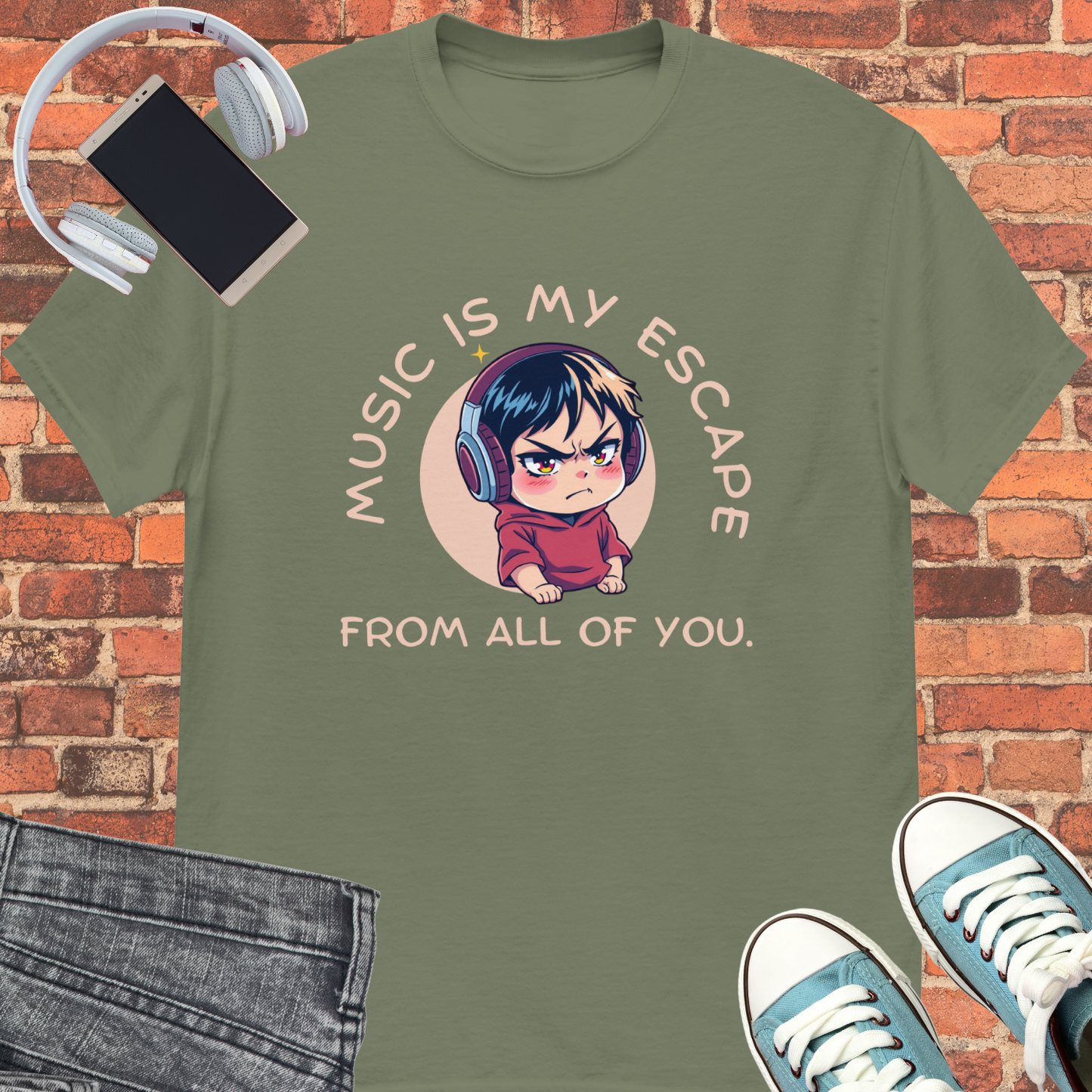 Music is My Escape tee 2 || Happiness and Music Merch