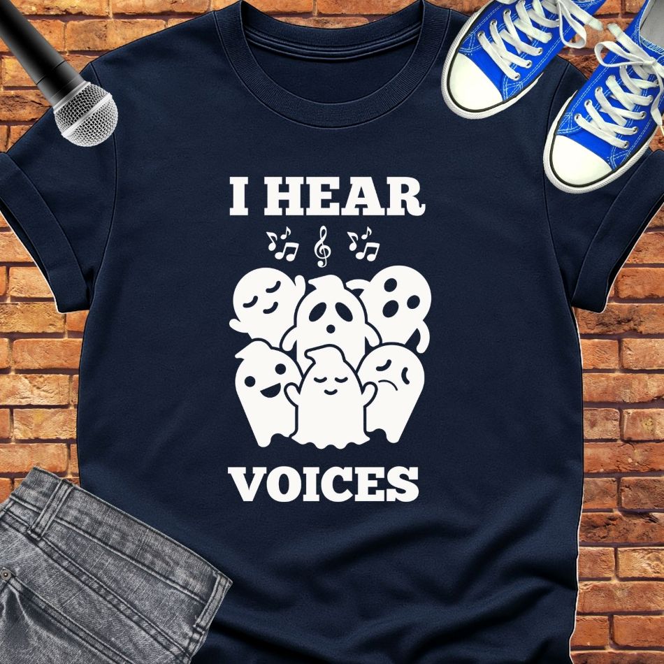 I Hear Voices tee || Happiness and Music Merch