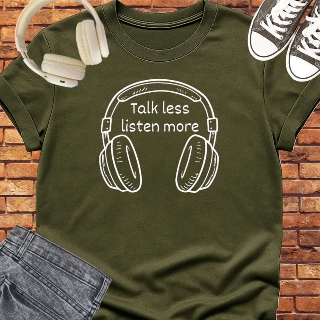 Talk Less tee || Happiness and Music Merch