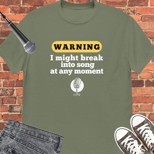 I might break into song Unisex tee || Happiness and Music Merch