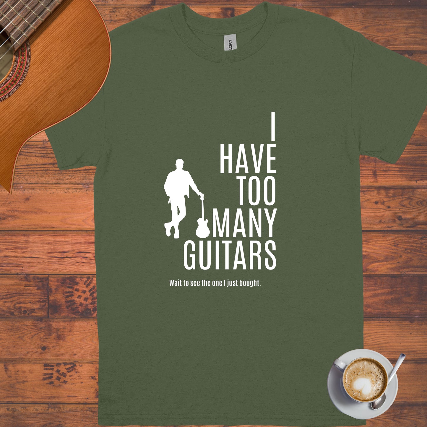 I Have too Many Guitars Unisex tee || Happiness and Music Merch