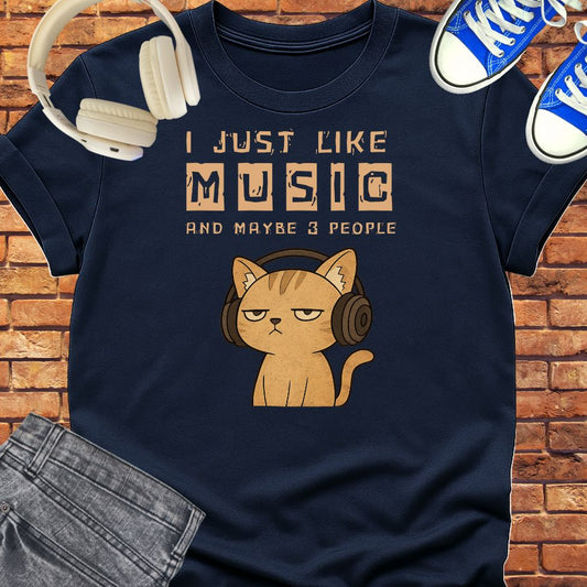 I Just Like Music tee || Happiness and Music Merch