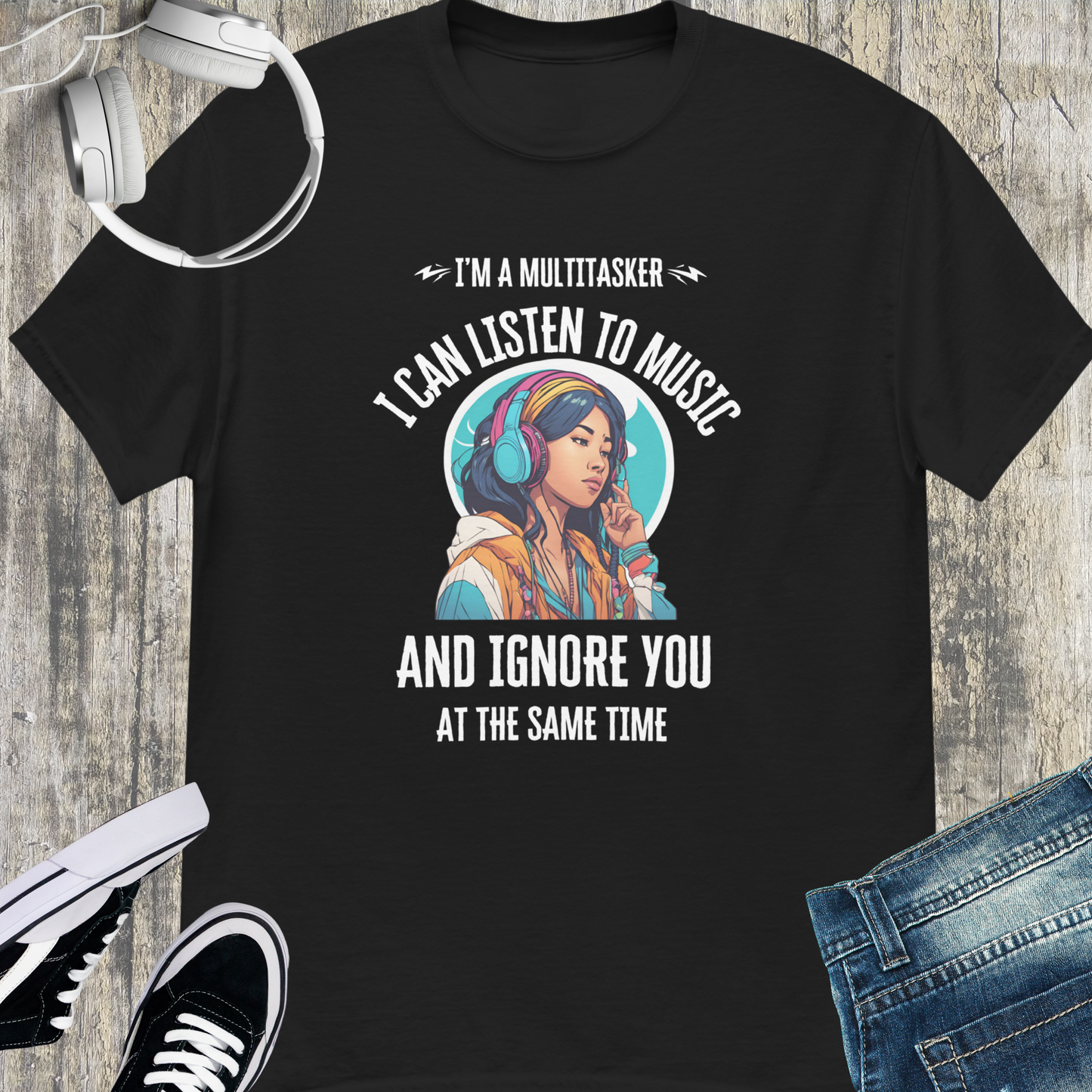 I'm a multitasker Unisex  tee || Happiness and Music Merch