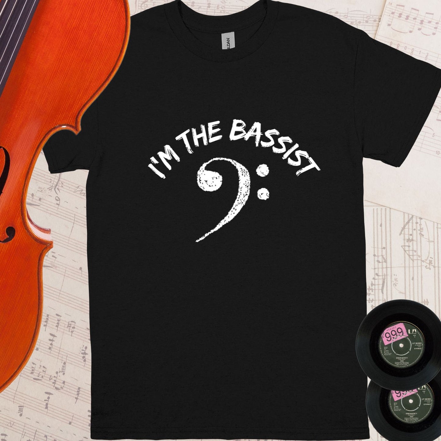 I'm the Bassist Unisex classic tee || Happiness and Music Merch