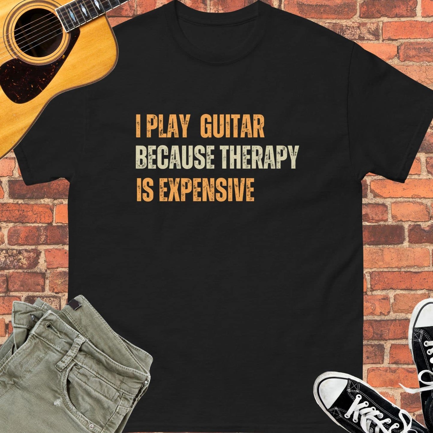I Play Guitar Unisex  tee 2 || Happiness and Music Merch