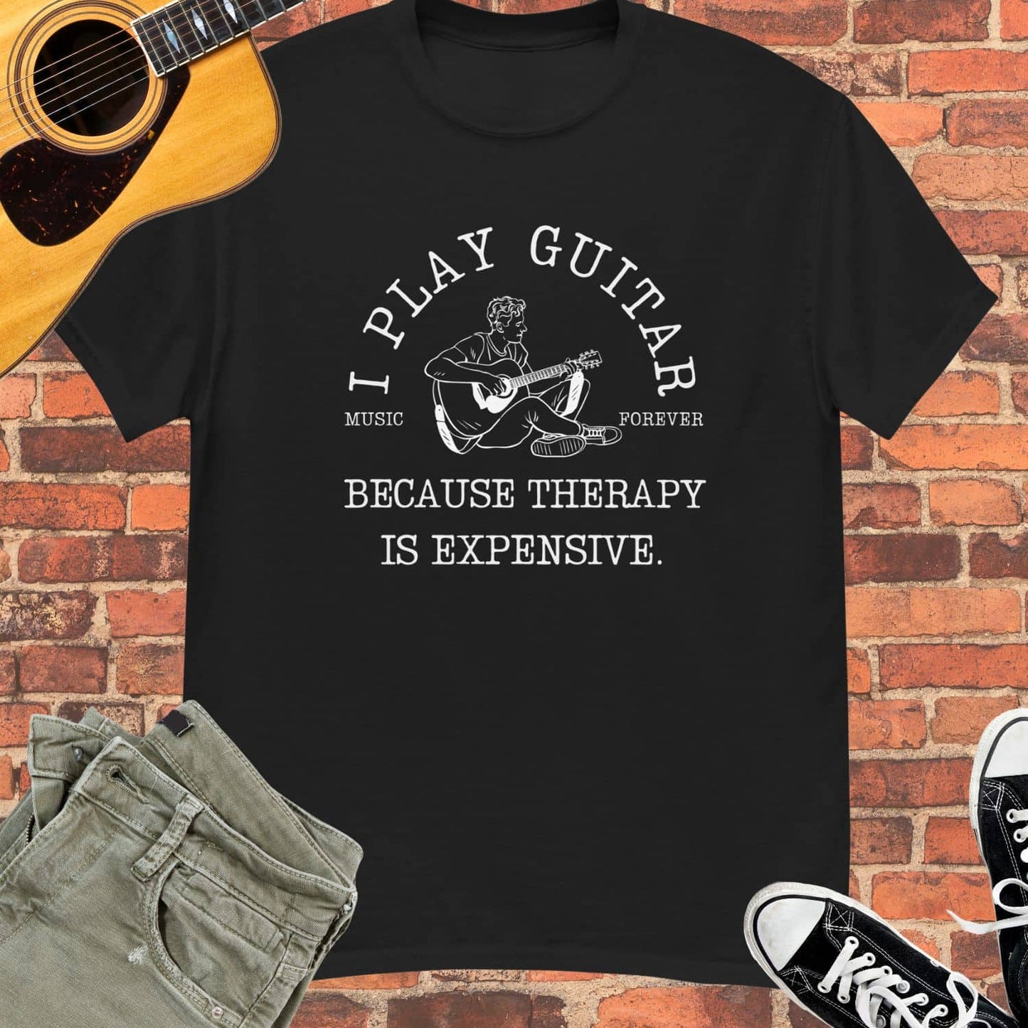 I Play Guitar Unisex tee || Happiness and Music Merch