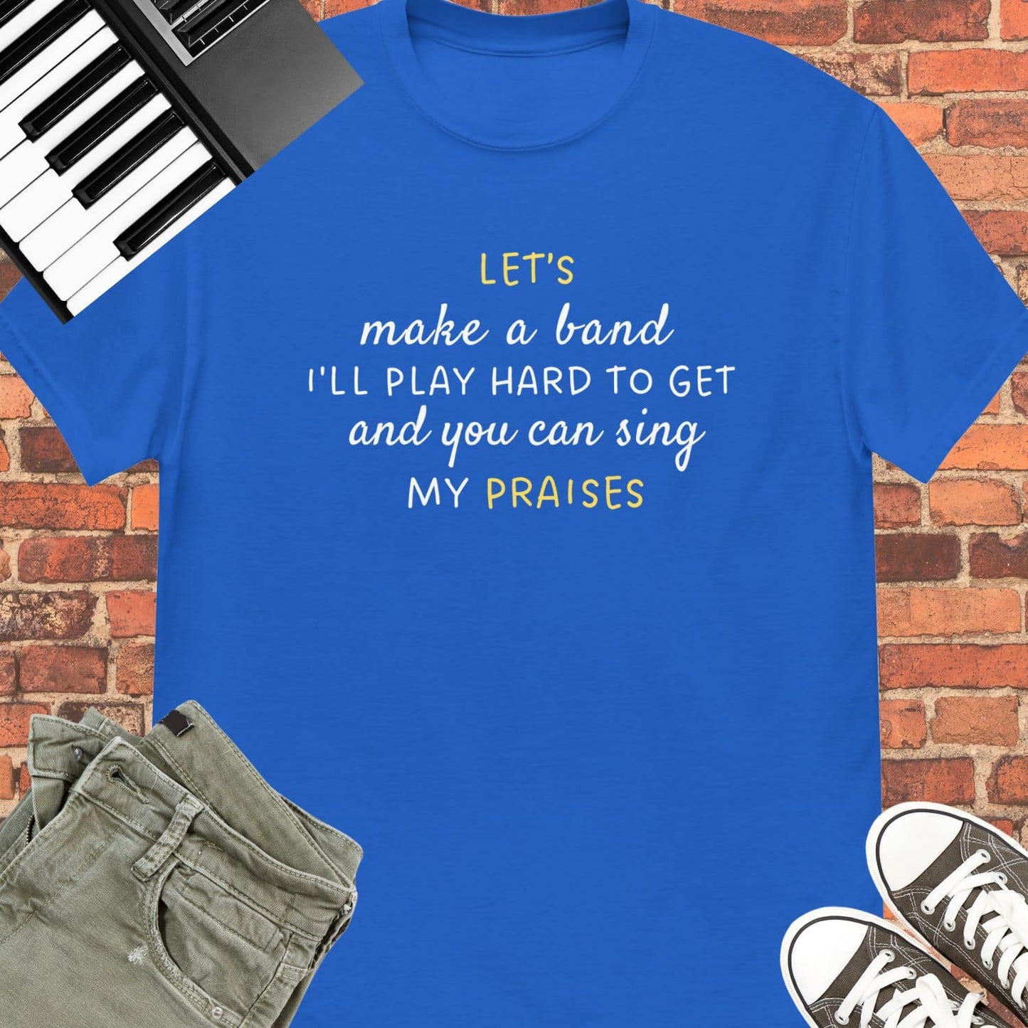 Let's Make a Band Unisex tee || Happiness and Music Merch