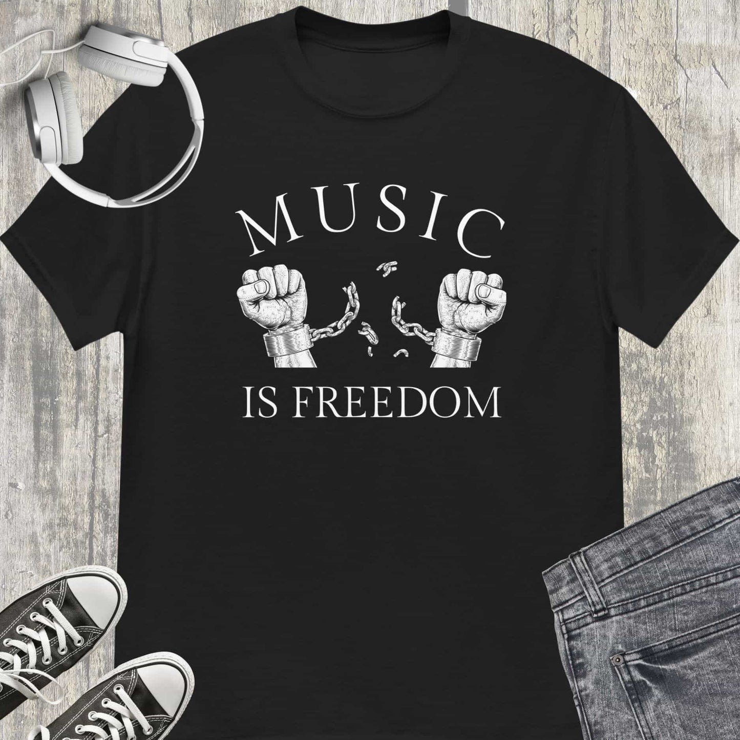 Music is Freedom Unisex tee || Happiness and Music Merch