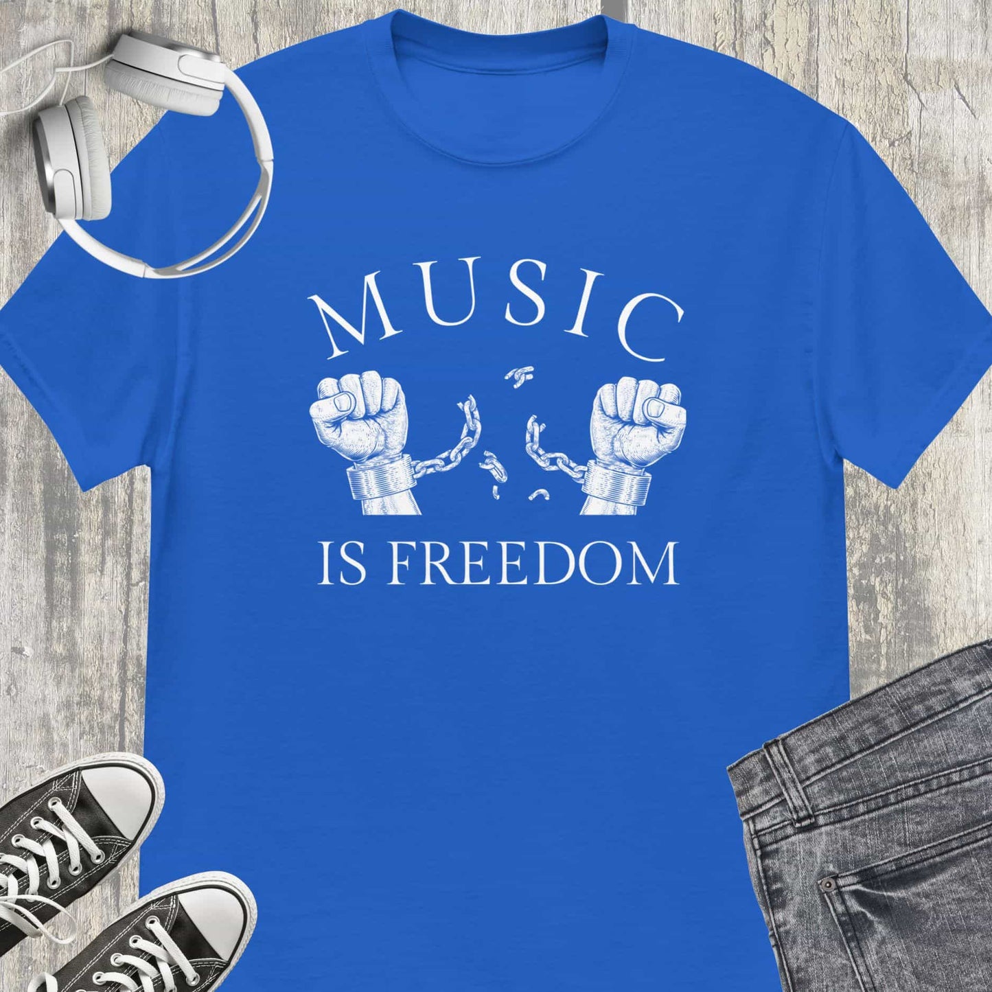 Music is Freedom Unisex tee || Happiness and Music Merch