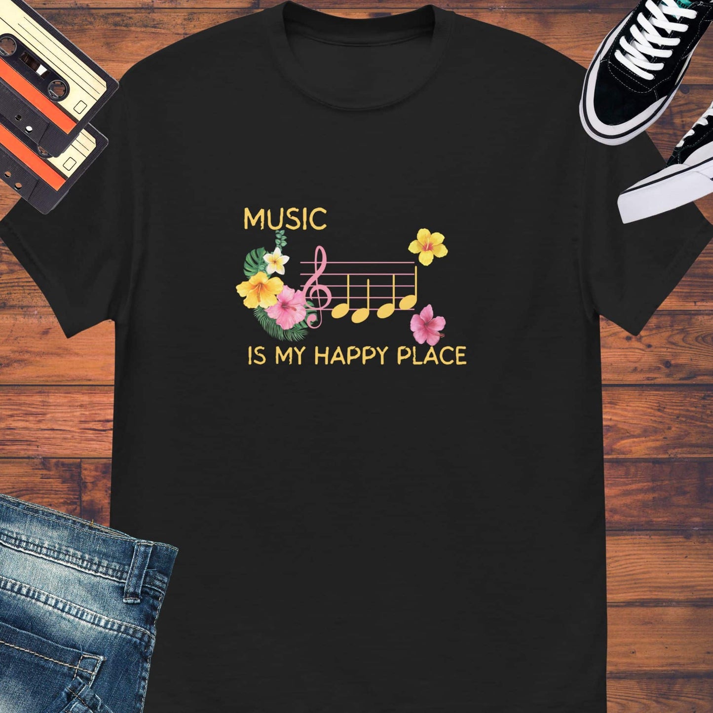 Music is my Happy Place tee || Happiness and Music Merch