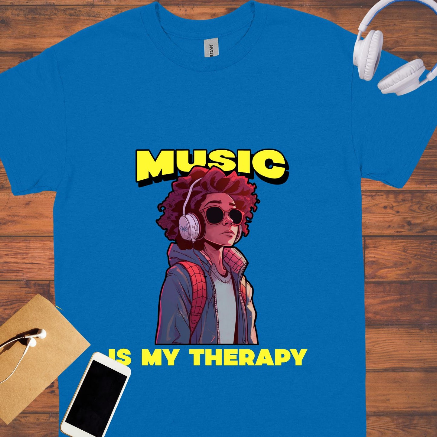 Music is my therapy Unisex tee || Happiness and Music Store