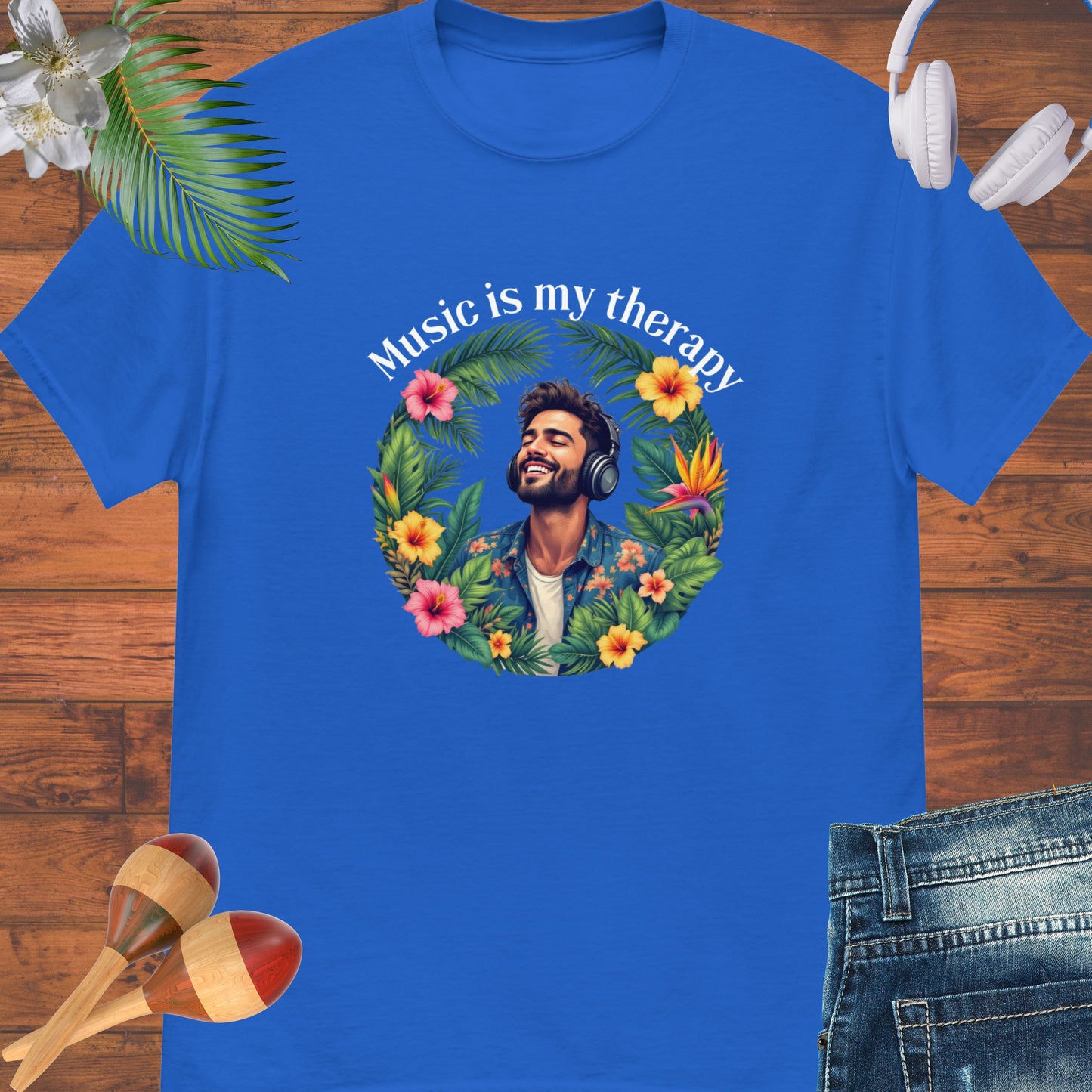 Music is my Therapy Unisex tee 2 || Happiness and Music Merch