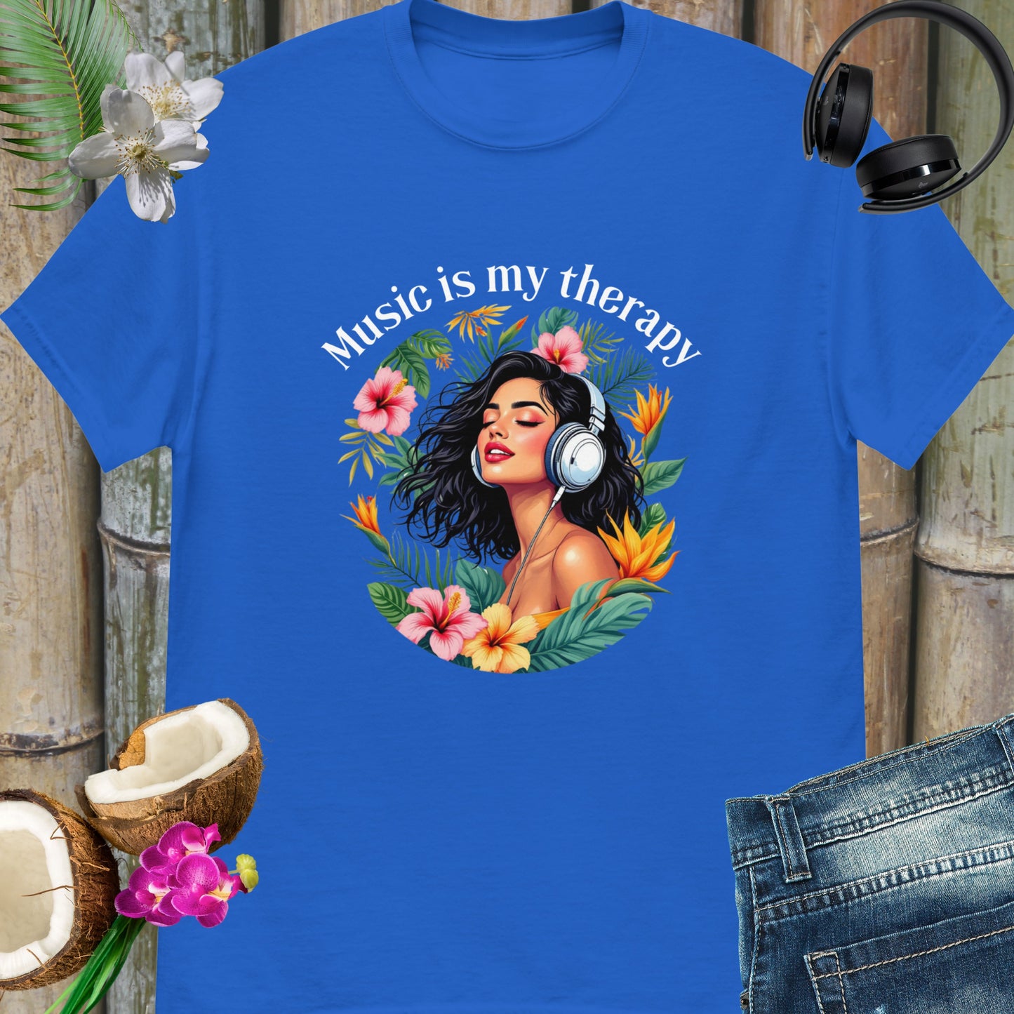 Music is my Therapy Unisex tee 3 || Happiness and Music Merch