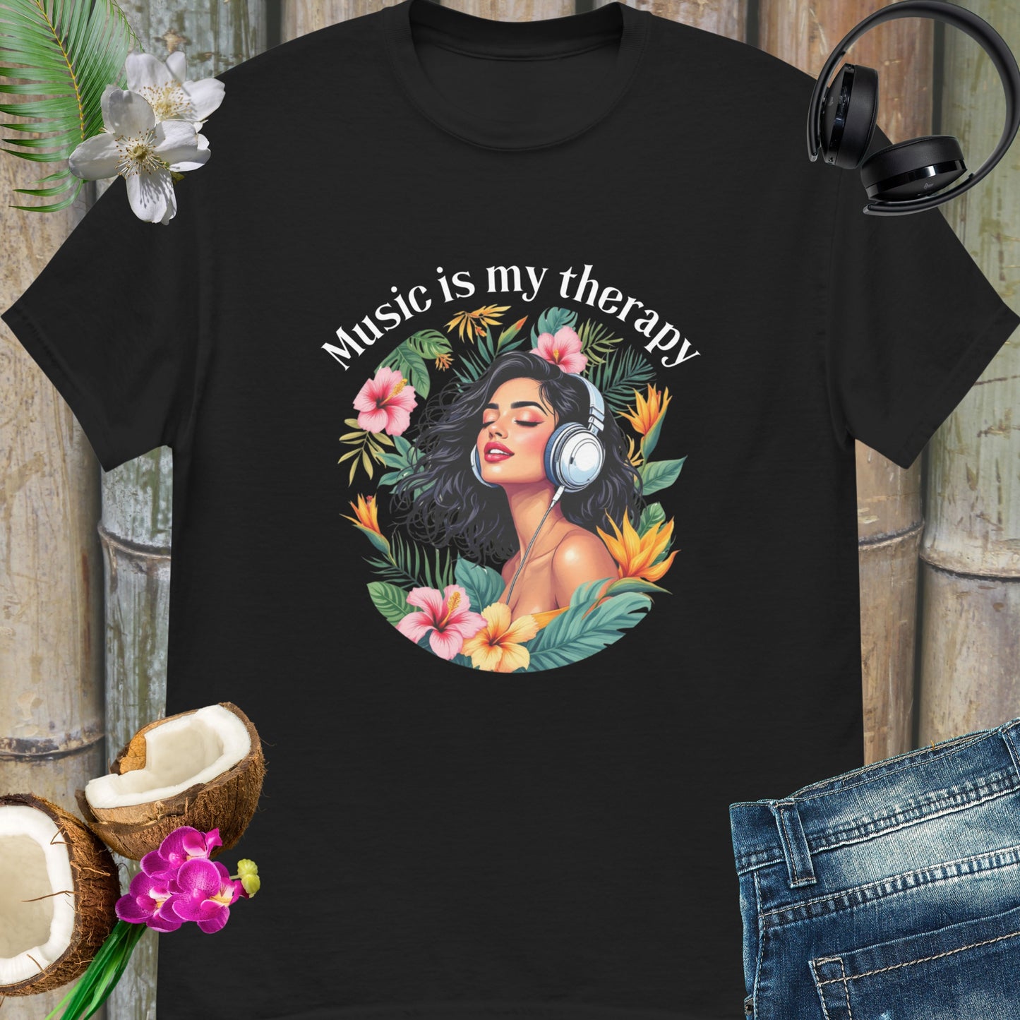 Music is my Therapy Unisex tee 3 || Happiness and Music Merch