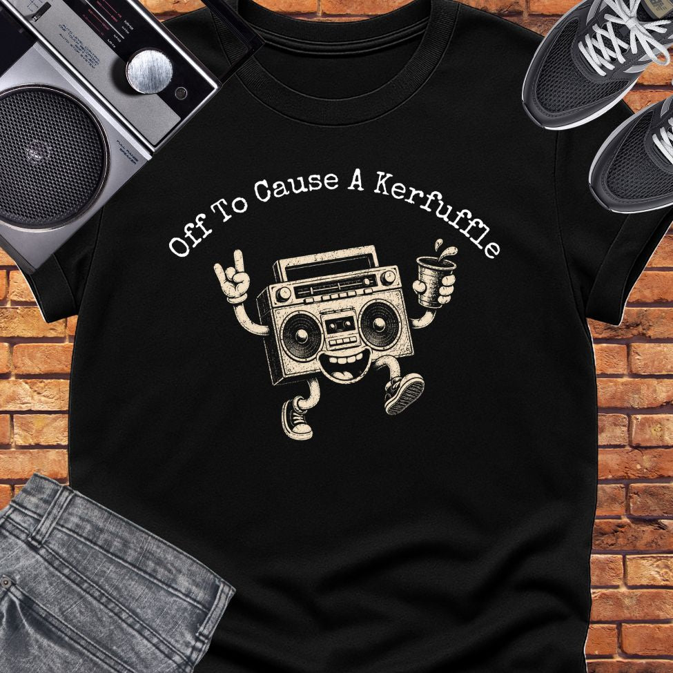 Off To Cause A Kerfuffle tee || Happiness and Music Merch