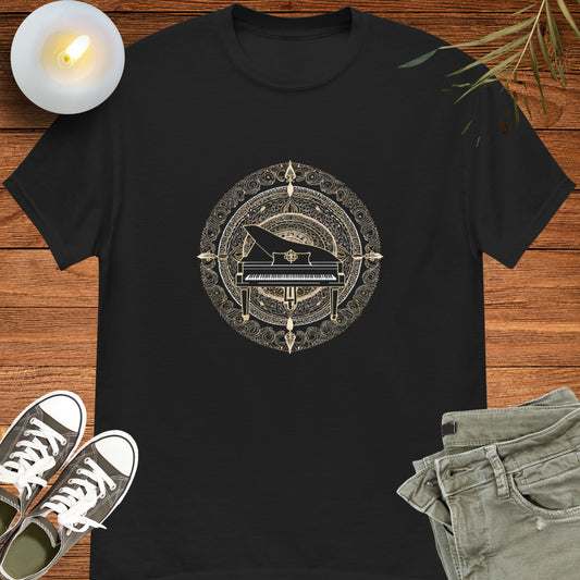 Piano Mandala Unisex  tee 1 | | Happiness and Music Merch
