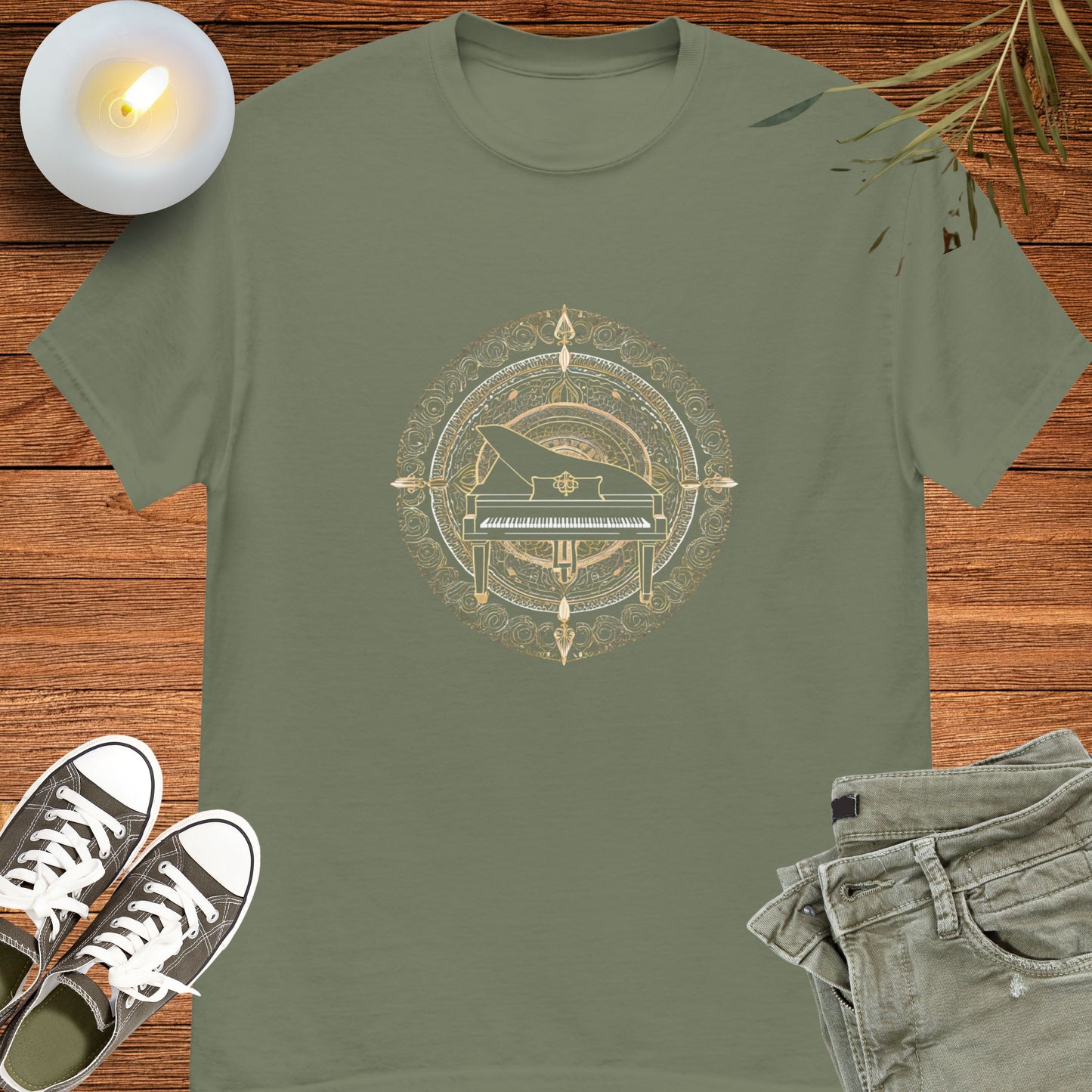Piano Mandala Unisex  tee 1 | | Happiness and Music Merch