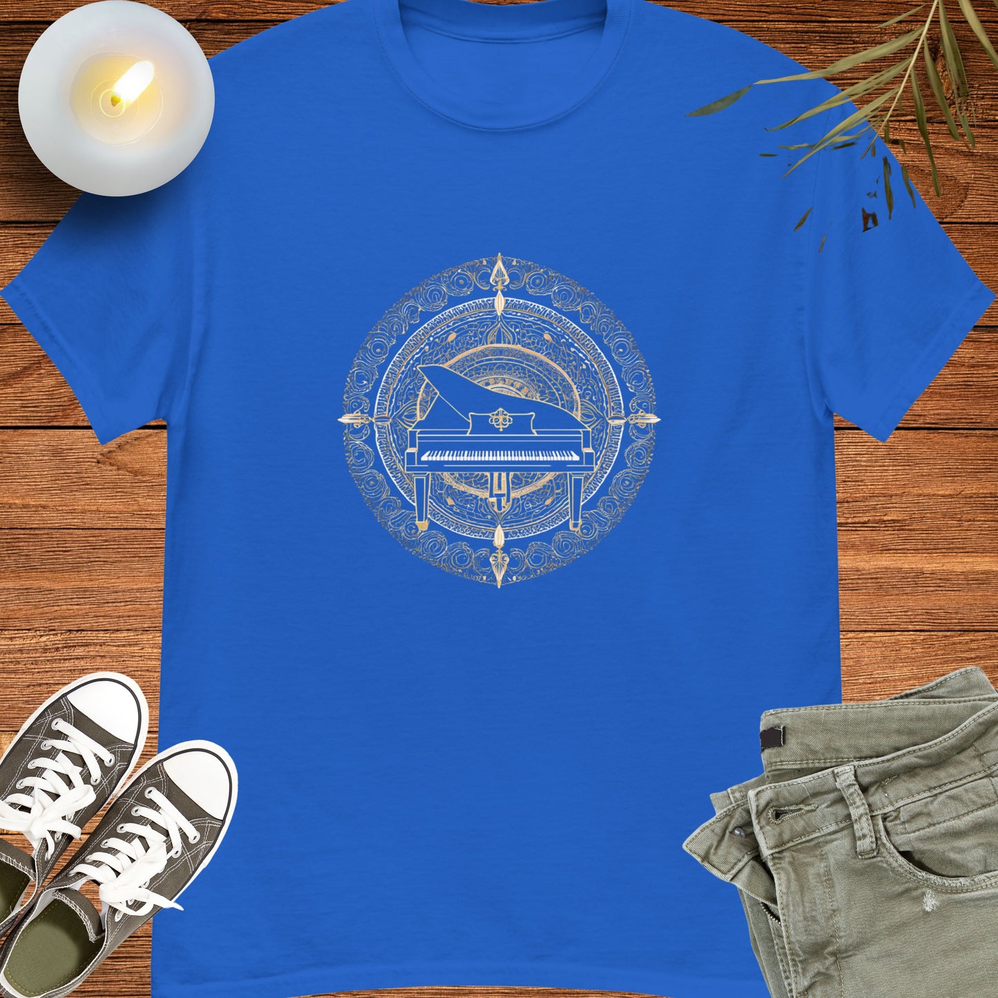 Piano Mandala Unisex  tee 1 | | Happiness and Music Merch