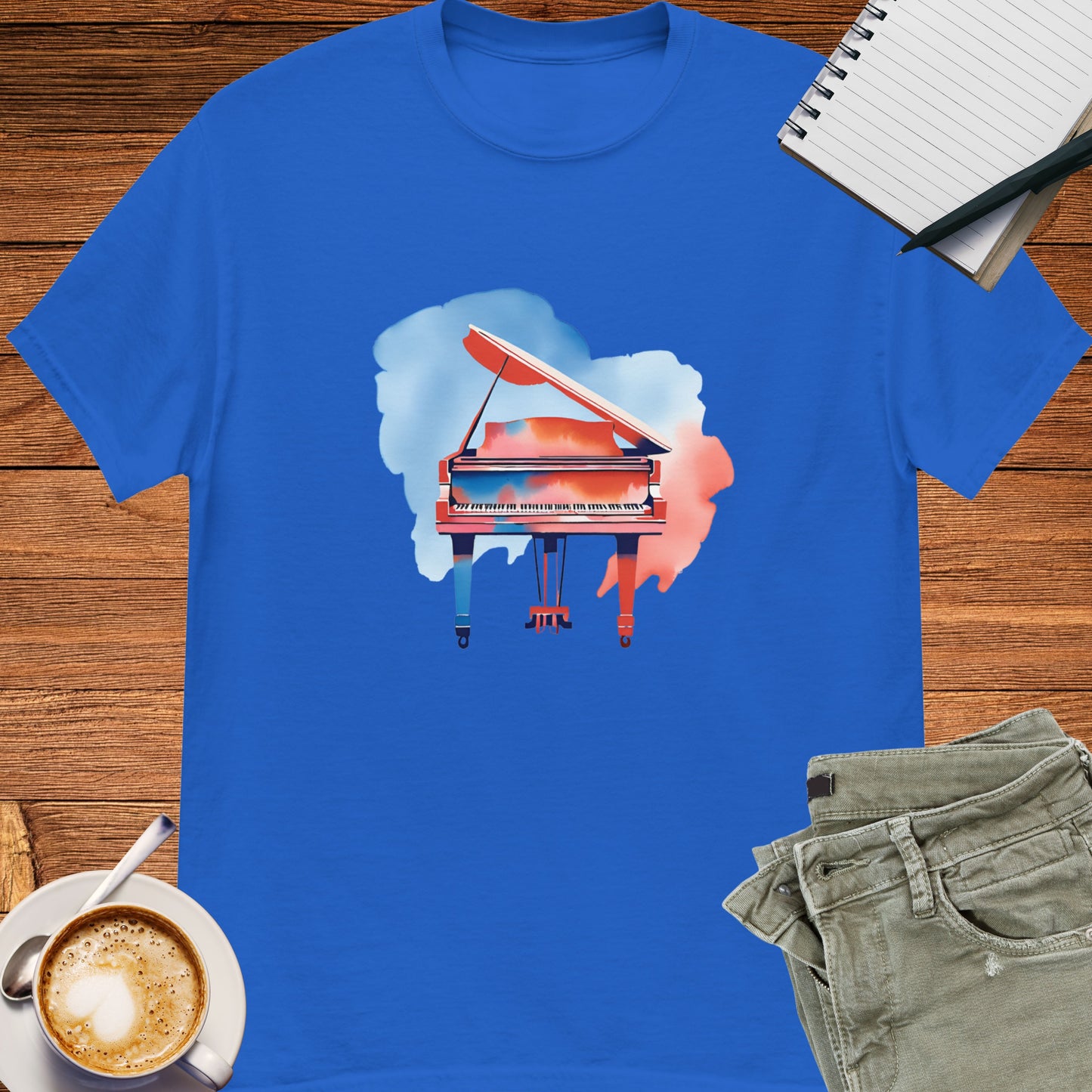Piano Water Painting Unisex tee || Happiness and music Merch
