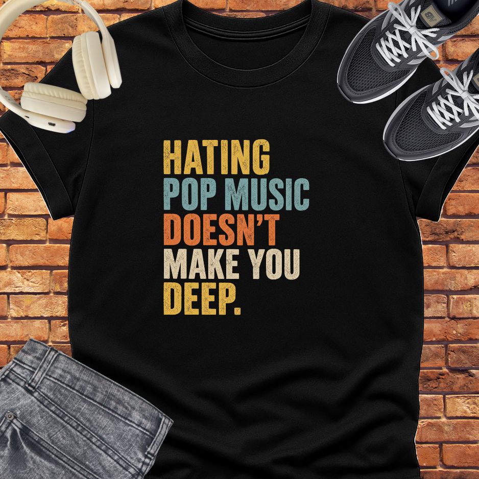 pop music tee || Happiness and Music Merch