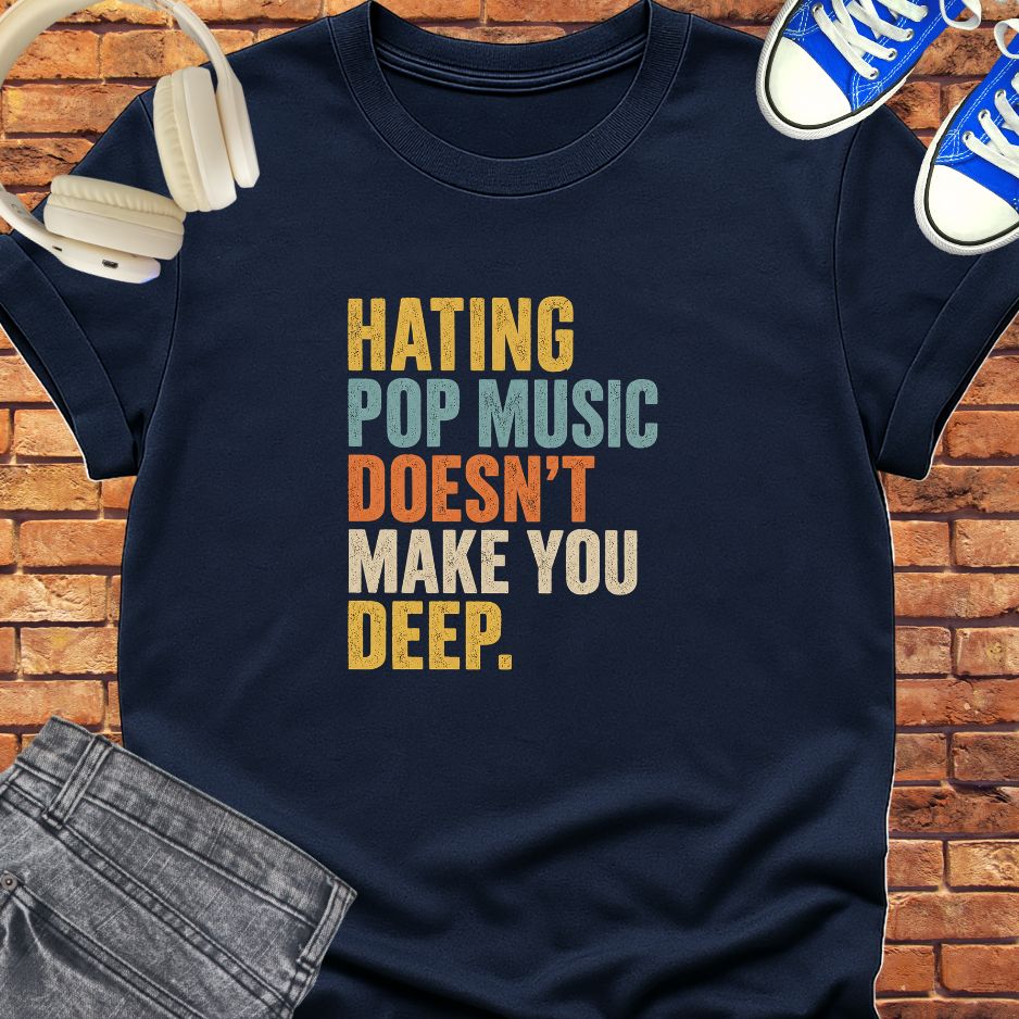 pop music tee || Happiness and Music Merch