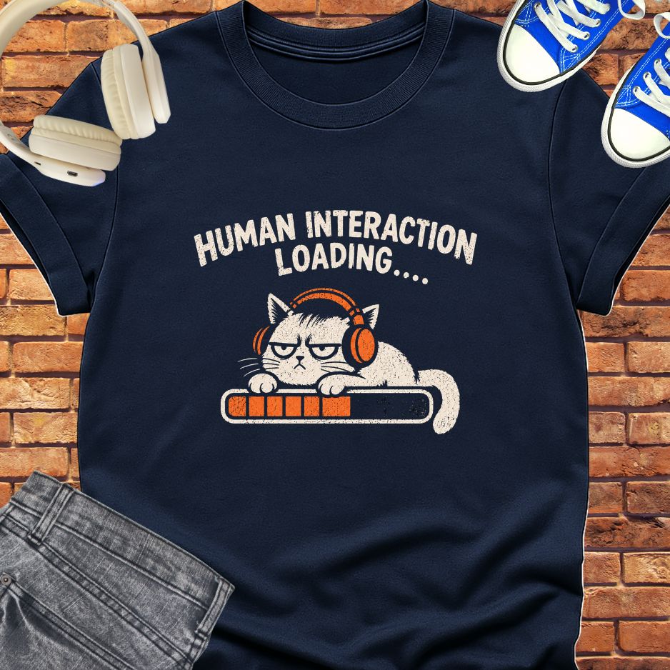 human interaction loading tee || Happiness and Music Merch