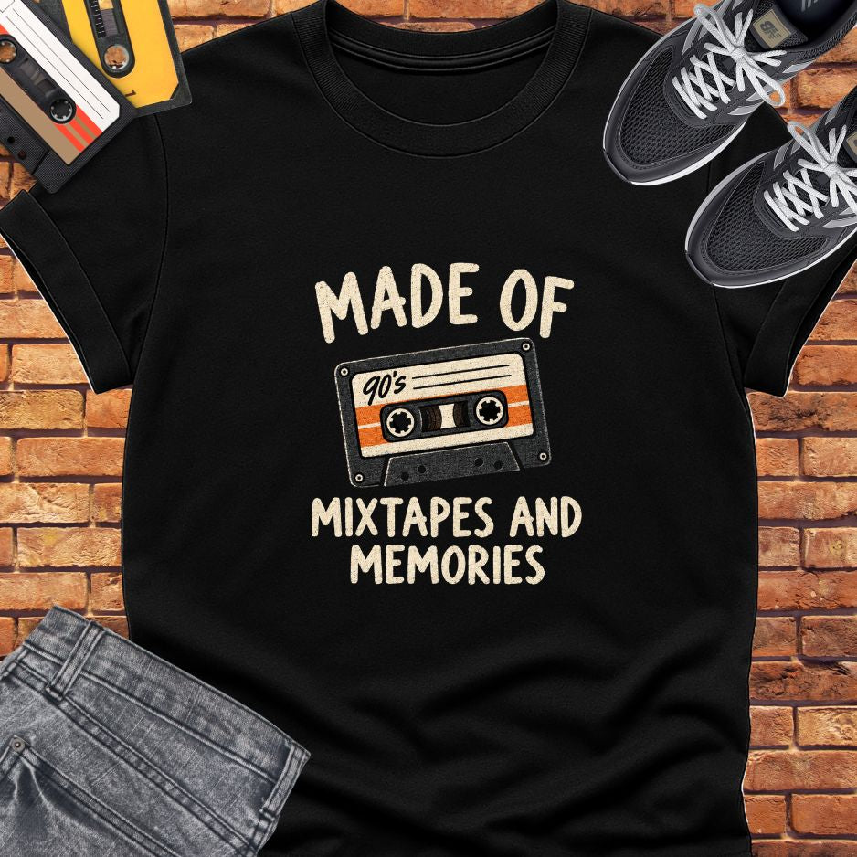 made of mixtapes tee || Happiness and music Merch