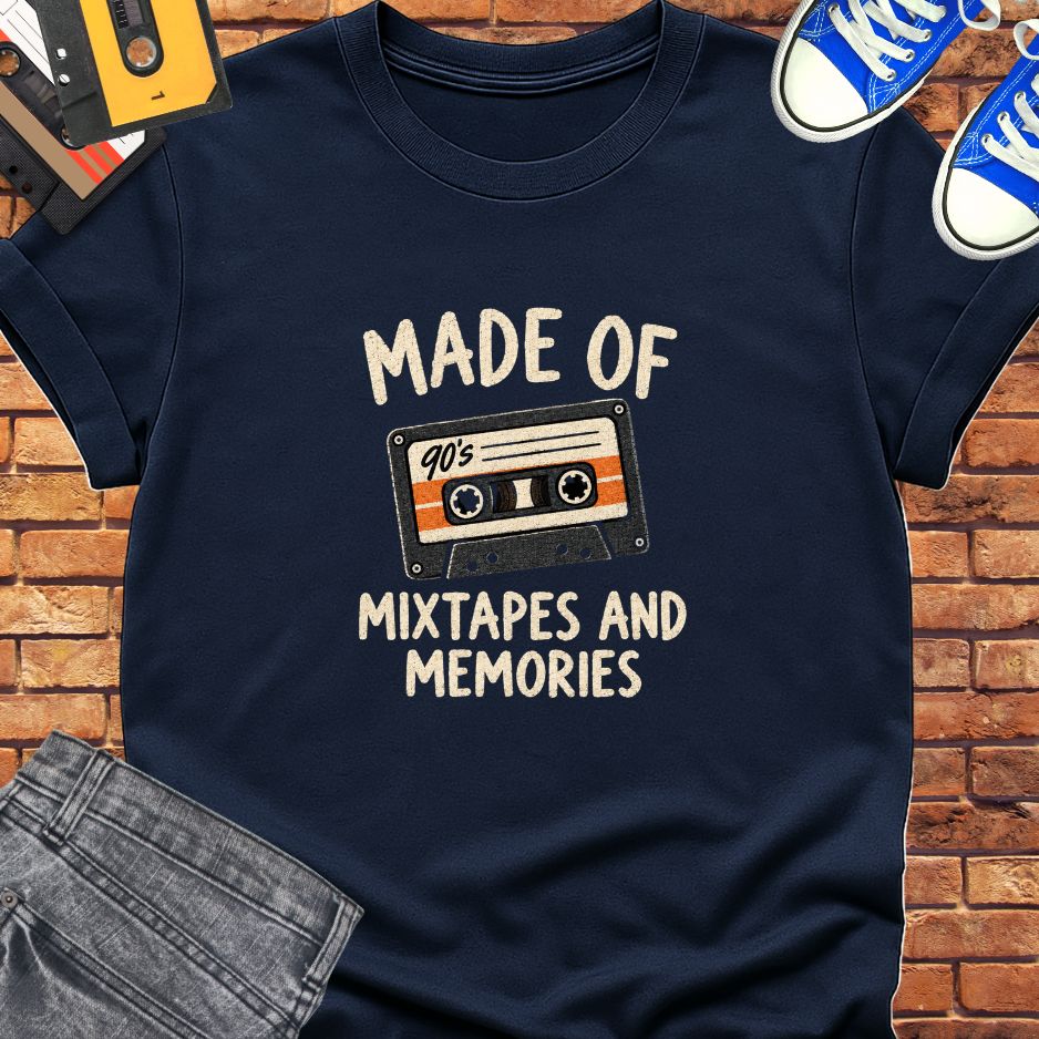 made of mixtapes tee || Happiness and music Merch