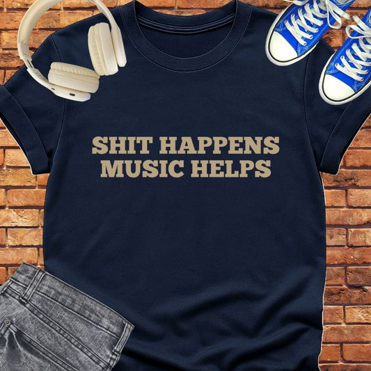 Music Helps tee || Happiness and Music Merch