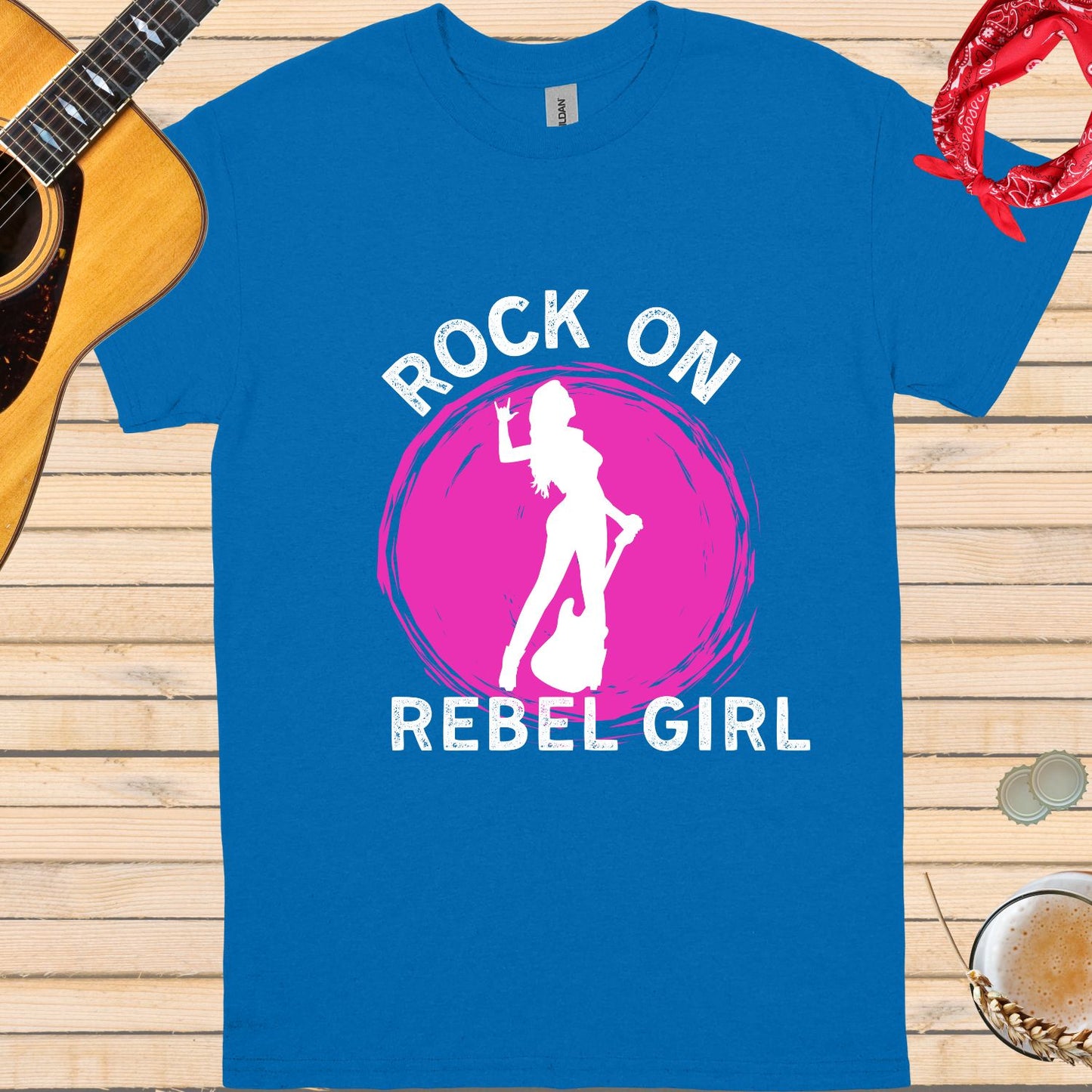 Rock on Rebel Girl T-shirt || Happiness and Music Merch