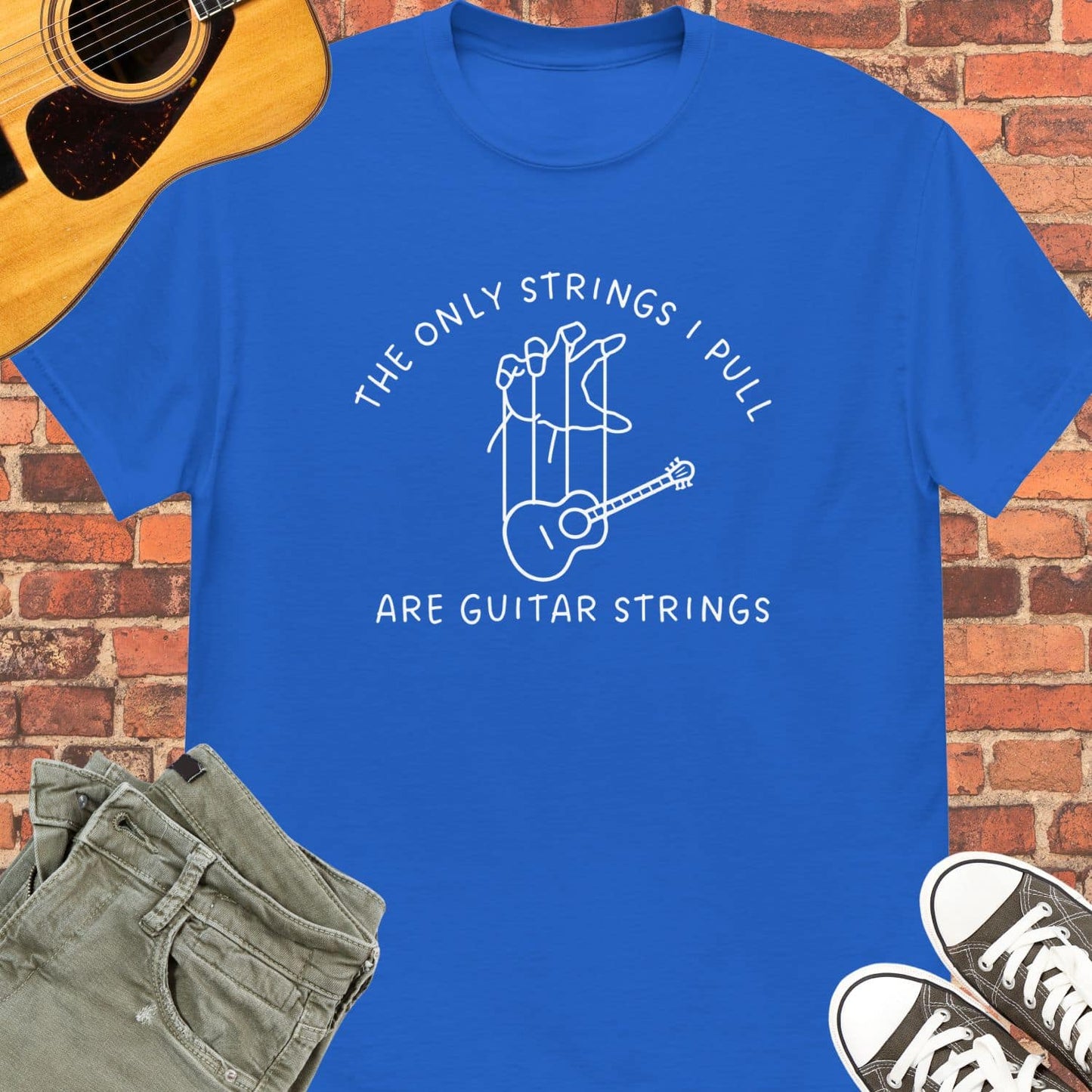 The Only Strings I Pull Unisex tee || Happiness and Music Merch