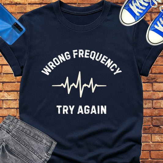 Wrong Frequency tee || Happiness and Music Merch