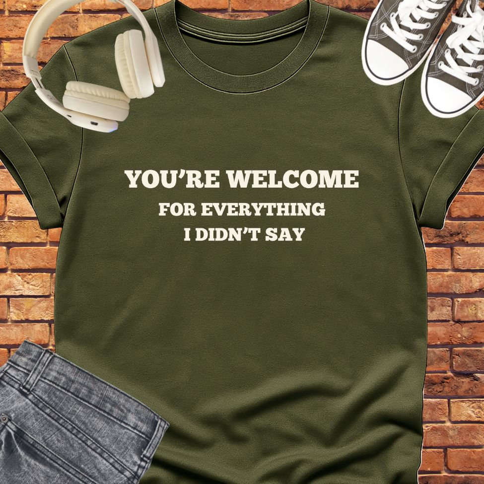You're welcome tee || Happiness and Music Merch