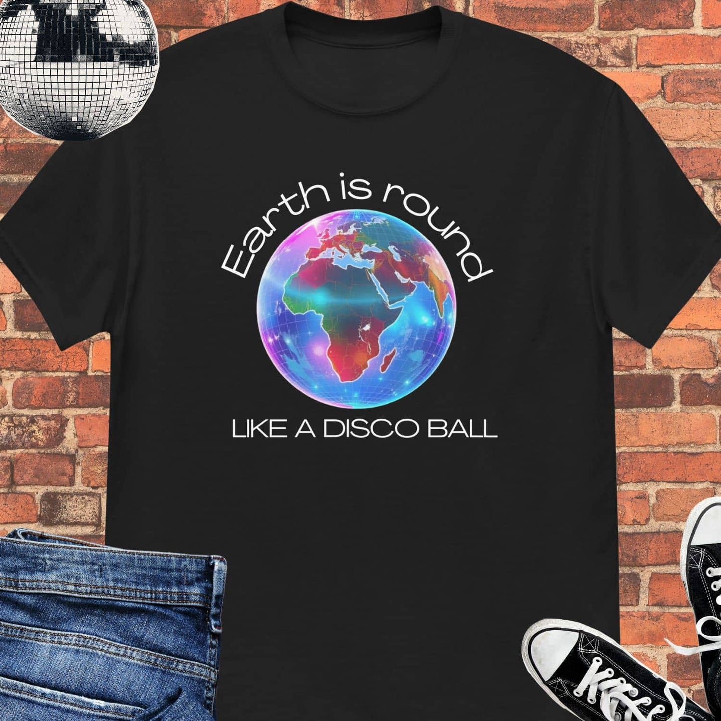 Earth is Round Unisex tee || Happiness and Music Merch