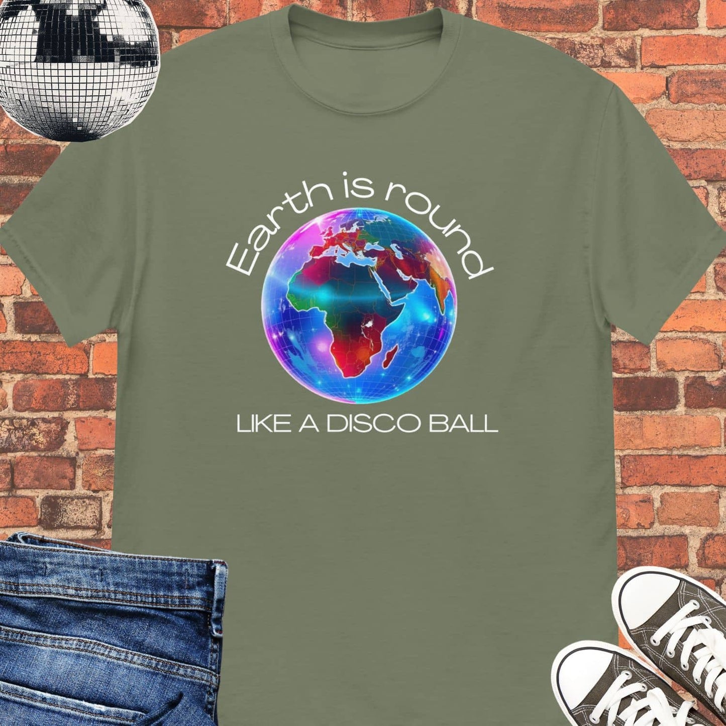Earth is Round Unisex tee || Happiness and Music Merch