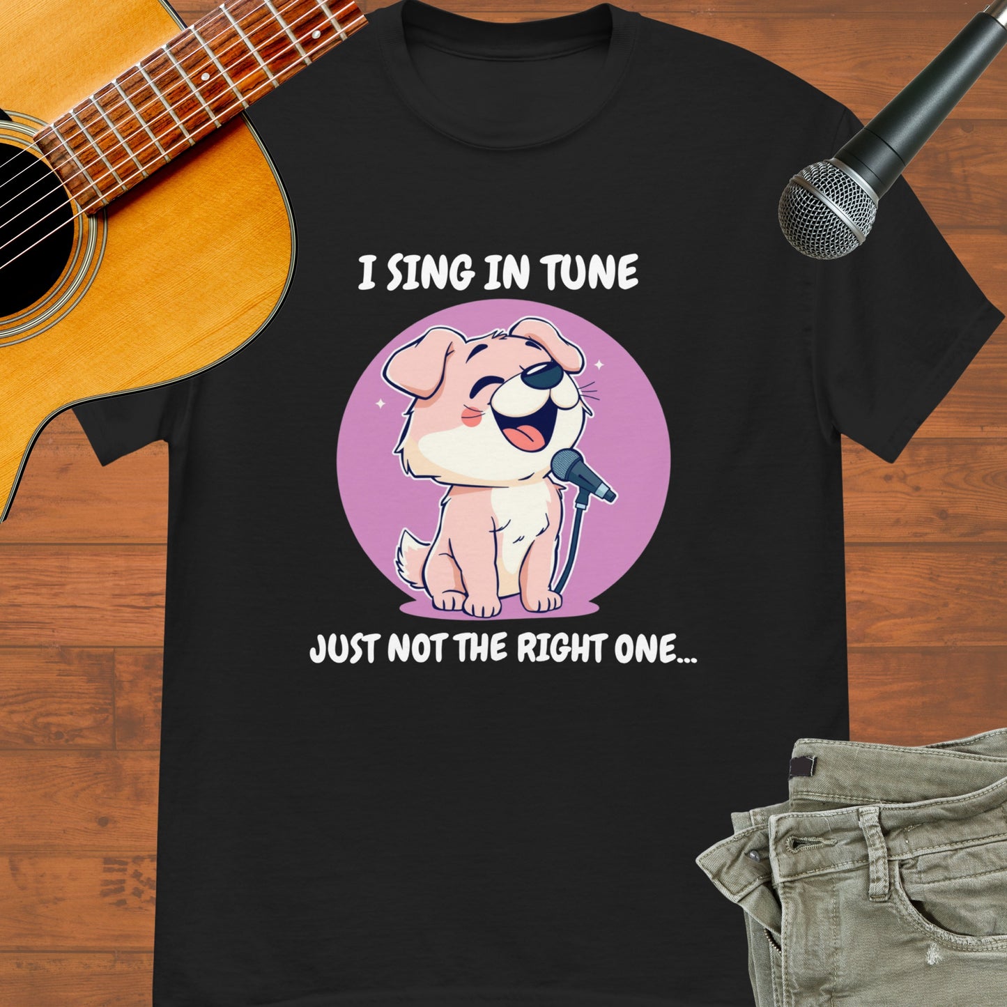 I Sing in Tune Unisex tee || Happiness and Music Merch