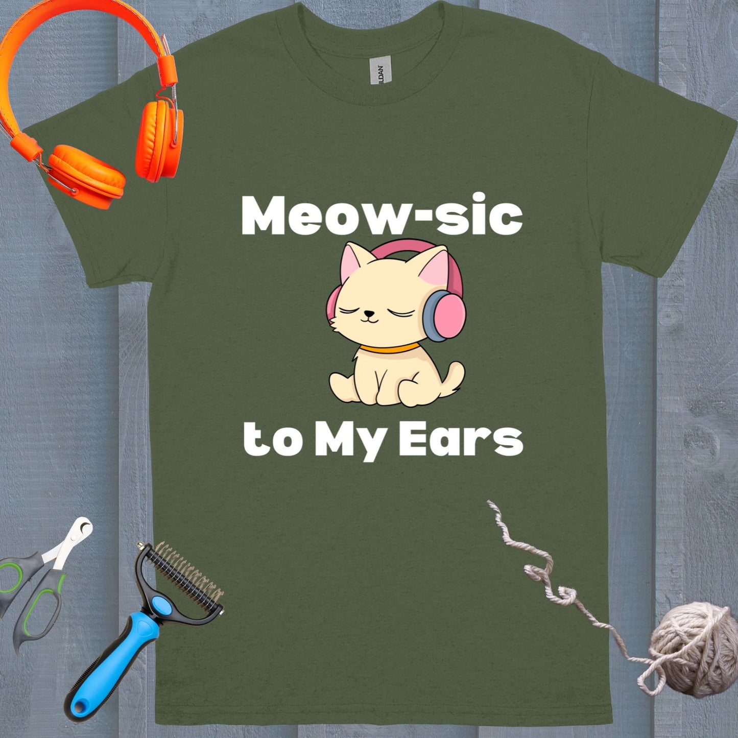 Meow-sic to My Ears Unisex  tee || Happiness and Music Merch