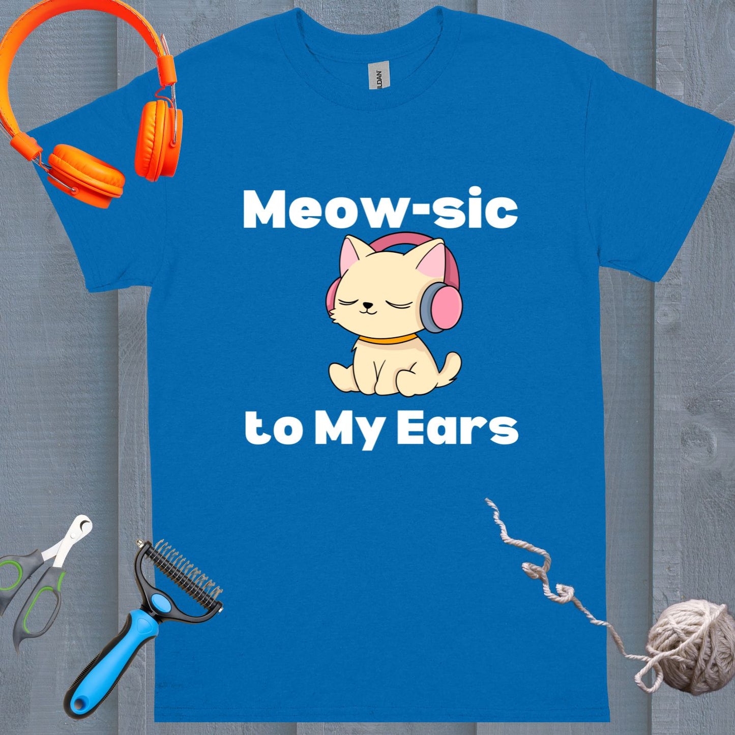 Meow-sic to My Ears Unisex  tee || Happiness and Music Merch