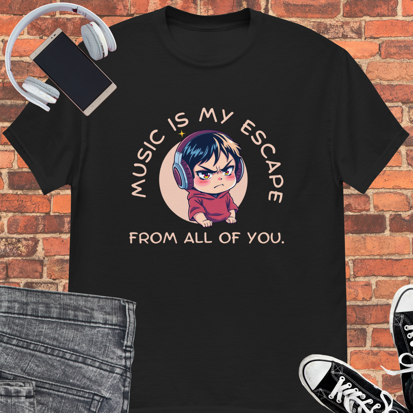 Music is My Escape tee 2 || Happiness and Music Merch