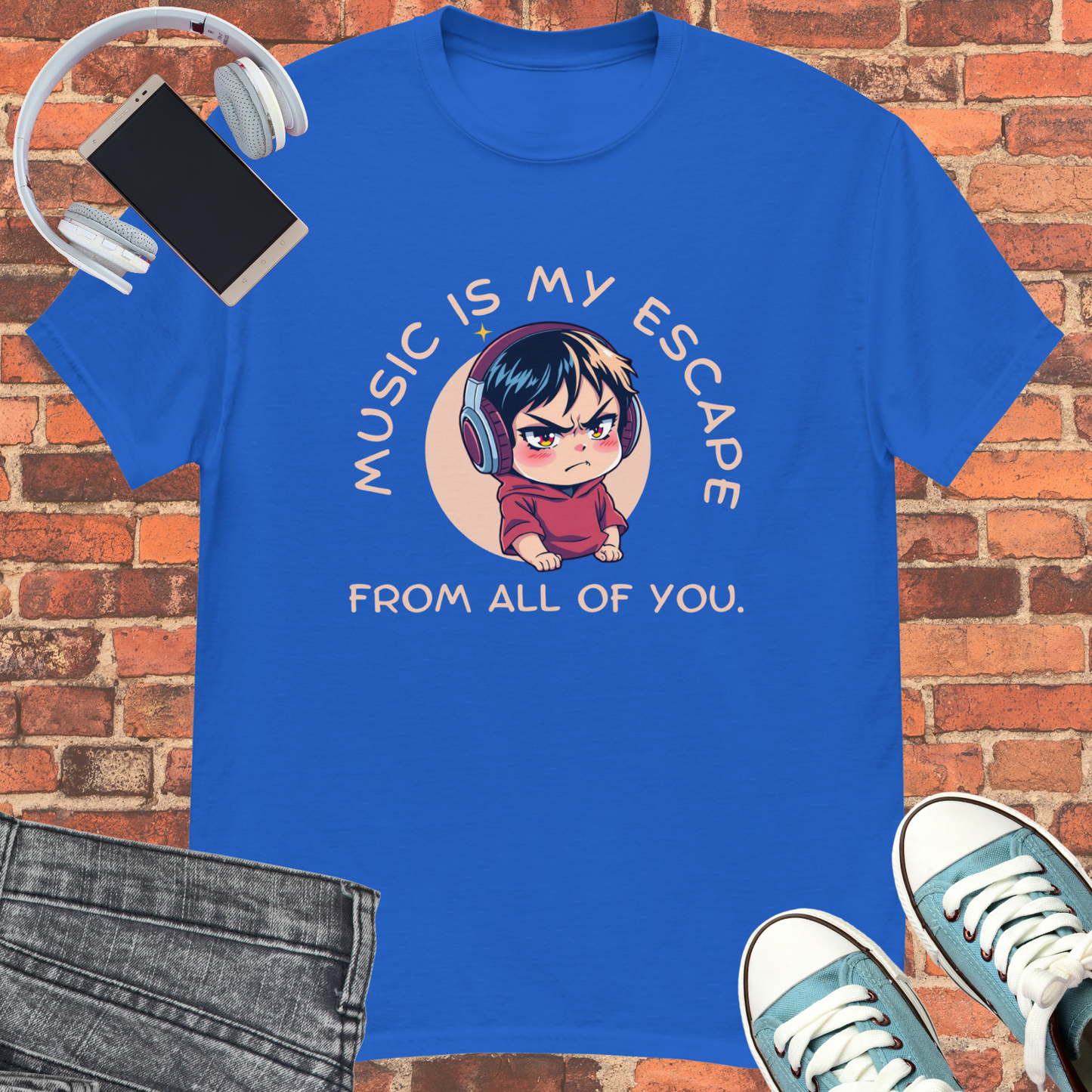 Music is My Escape tee 2 || Happiness and Music Merch