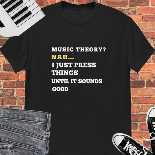 Music theory nah Unisex tee 2 || Happiness and Music Merch